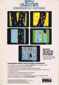 Spy Hunter Commodore 64 US box art